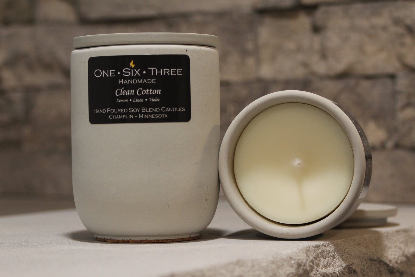 Clean Cotton Concrete Candle