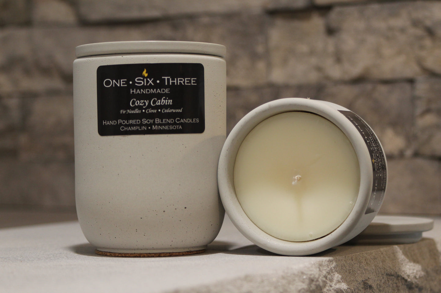 Cozy Cabin Concrete Candle