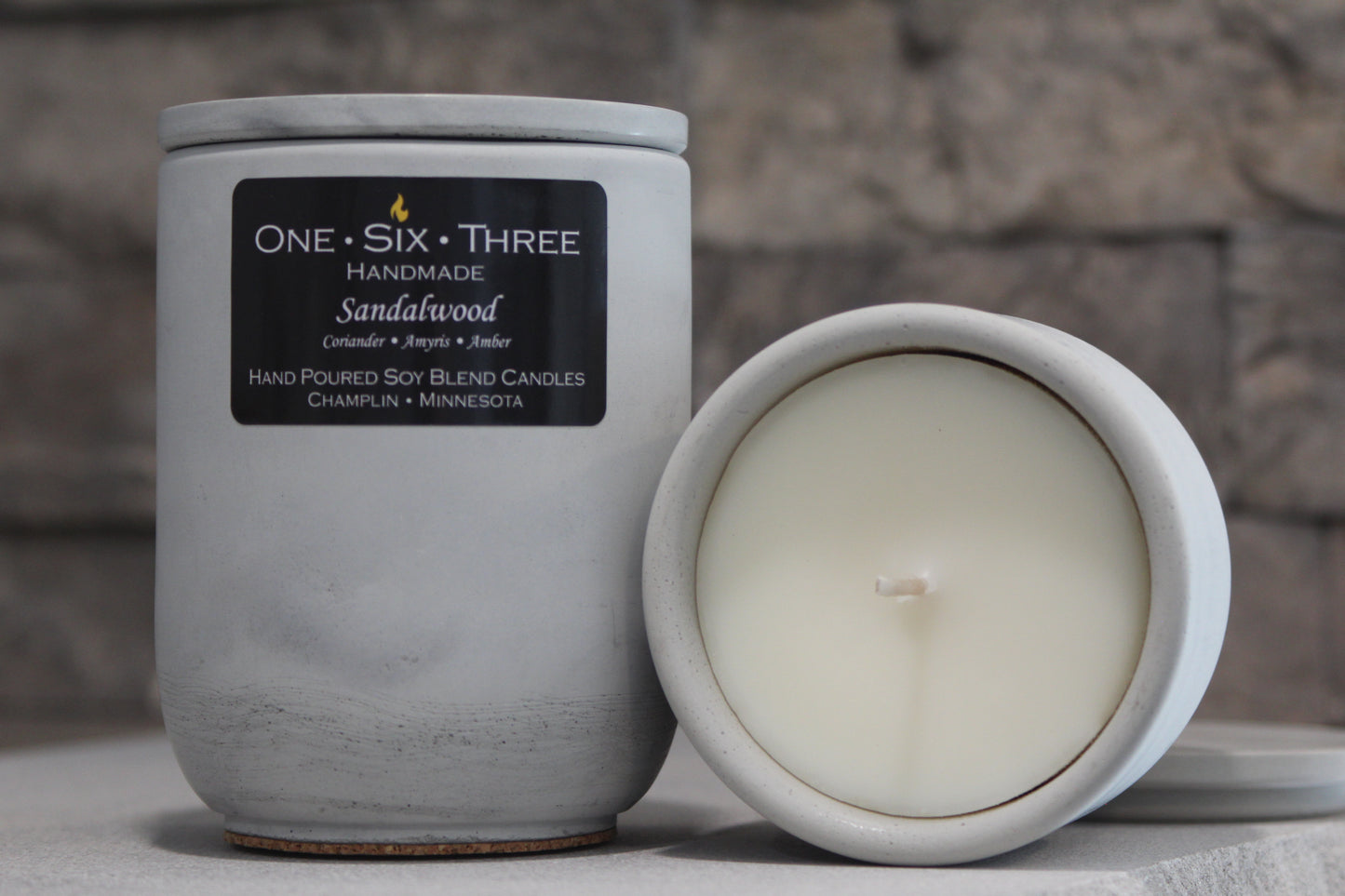 Sandalwood Concrete Candle