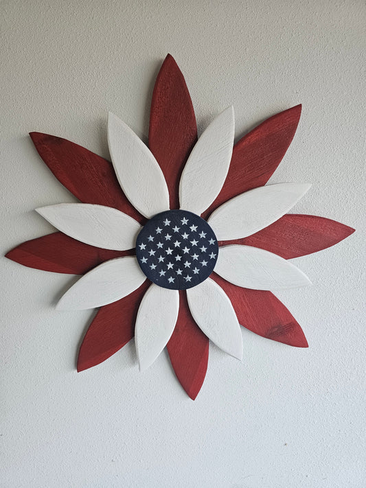Large Wood Flower Wall Art